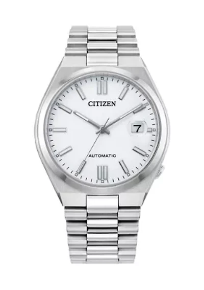 Sport Luxury Tsuyosa Silver-Tone Stainless Steel Bracelet Watch 40mm case