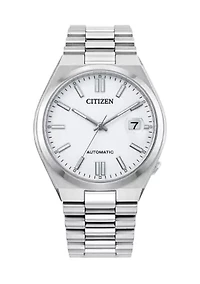 Sport Luxury Tsuyosa Silver-Tone Stainless Steel Bracelet Watch 40mm case