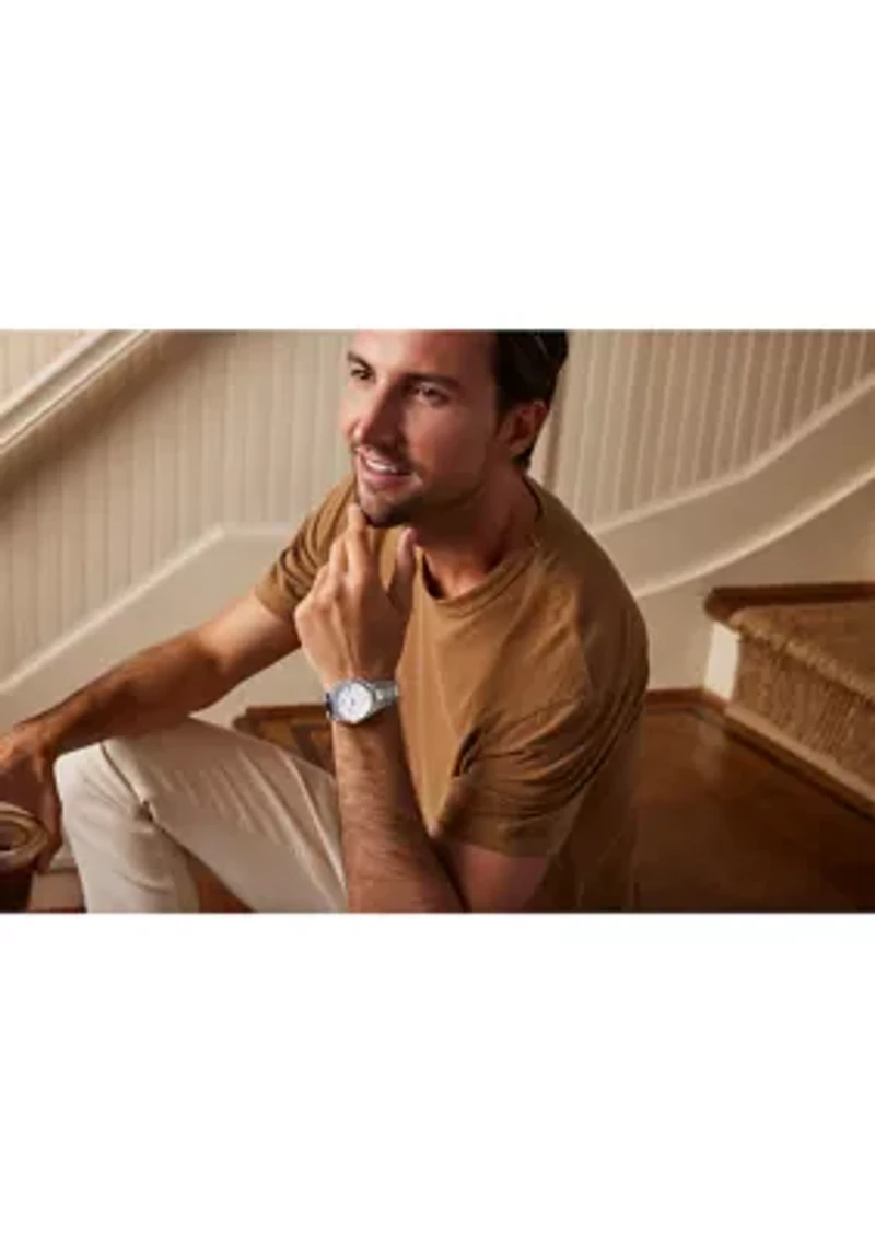 Sport Luxury Tsuyosa Silver-Tone Stainless Steel Bracelet Watch 40mm case