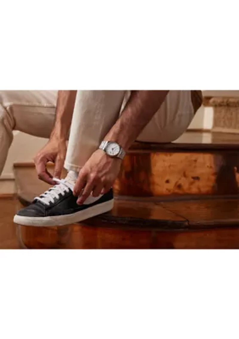 Sport Luxury Tsuyosa Silver-Tone Stainless Steel Bracelet Watch 40mm case