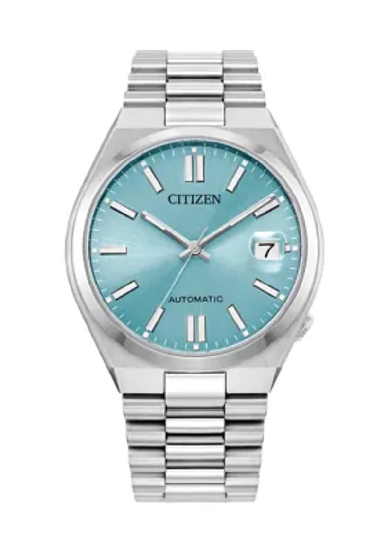 37 Millimeter Sport Luxury Tsuyosa Automatic Silver-Tone Bracelet Watch