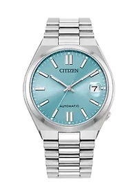 37 Millimeter Sport Luxury Tsuyosa Automatic Silver-Tone Bracelet Watch