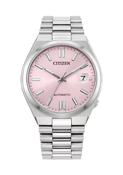 Unisex Sport Luxury Tsuyosa Automatic Silver-Tone Bracelet Watch, 37mm