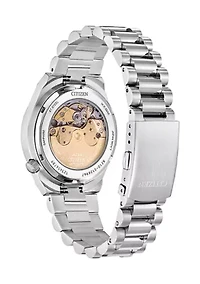 Unisex Sport Luxury Tsuyosa Automatic Silver-Tone Bracelet Watch, 37mm