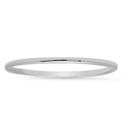Solid 14k Gold Wedding Band Ring White Gold, Yellow 1mm Thin Stacking 6 to 8