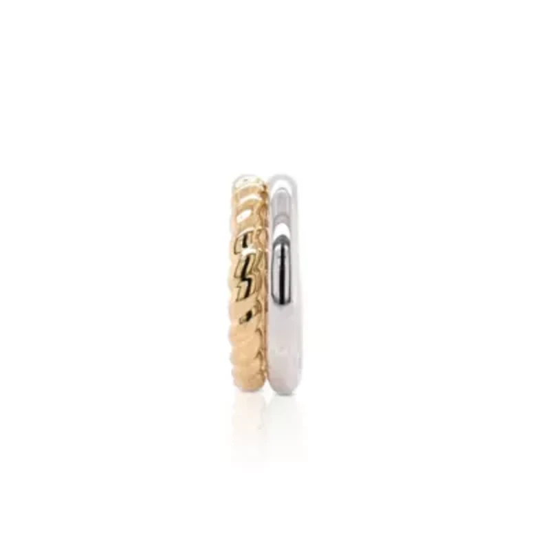 14k Gold Resin Filled Electroform Two Tone Set Rings
