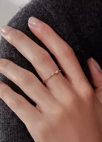 Lab Created 14k Gold Solo 2.5mm Grown Diamond Bezel Ring