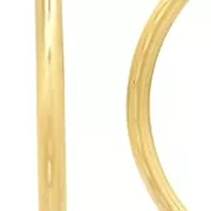Solid 14K Gold Hoop Earrings for Women | 12mm Diamond Cut Yellow Real Gold Hoop Earrings | Hypoallergenic 14 Karat Round Earring Hoops with Click-top Closure by MAX + STONE