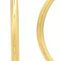 Solid 14K Gold Hoop Earrings for Women | 12mm Diamond Cut Yellow Real Gold Hoop Earrings | Hypoallergenic 14 Karat Round Earring Hoops with Click-top Closure by MAX + STONE