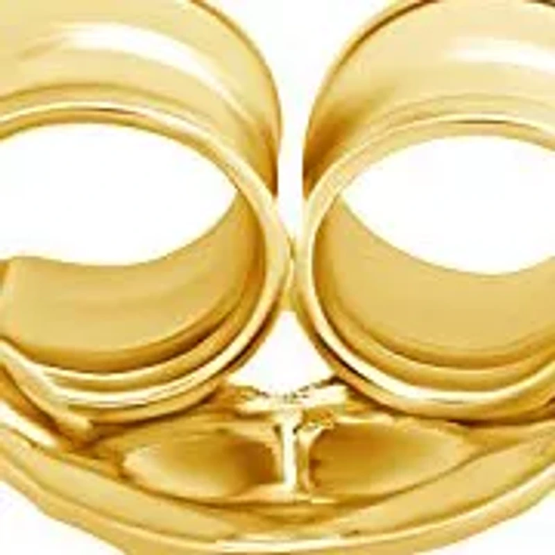 Solid 14K Gold Earring Backs Replacements | Genuine White Butterfly Backings Secure Push Back Real Earrings for Studs by MAX + STONE