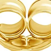 Solid 14K Gold Earring Backs Replacements | Genuine White Butterfly Backings Secure Push Back Real Earrings for Studs by MAX + STONE