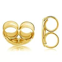 Solid 14K Gold Earring Backs Replacements | Genuine White Butterfly Backings Secure Push Back Real Earrings for Studs by MAX + STONE