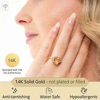 MAX + STONE 14k Gold Citrine and Peridot Ring | Gemstone Rings for Women Hypoallergenic Statement Cocktail 6
