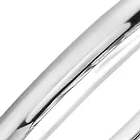 MAX + STONE 925 Sterling Silver Bracelet for Women | 7 Inch Classic Polished Bangle Bracelets with Hinged Clasp | Anti-tarnishing Sterling Silver Bangle Bracelet | Silver Bangles for Women