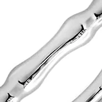 MAX + STONE 925 Sterling Silver Bracelet for Women | 7 Inch Bamboo Bangle Bracelets with Hinged Clasp | Anti-tarnishing Sterling Silver Bangle Bracelet | Silver Bangles for Women