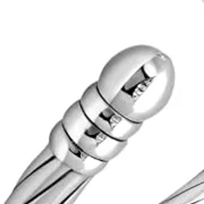 MAX + STONE 925 Sterling Silver Bracelet for Women | 7 Inch Open Textured Bangle Bracelets with Hinged Clasp | Anti-tarnishing Sterling Silver Bangle Bracelet | Silver Bangles for Women