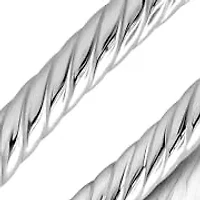 MAX + STONE 925 Sterling Silver Bangle Bracelet | 7 Inch Twist Bracelet with Hinged Clasp | Anti-tarnishing Silver Bracelet for Women