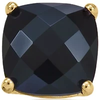 14k Yellow Gold 6mm Onyx Stud Earrings