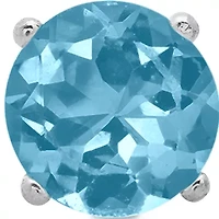 10k White Gold Blue Topaz Stud Earrings