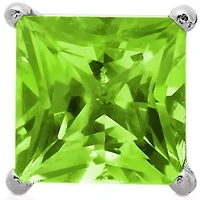 10k White Gold Peridot Stud Earrings