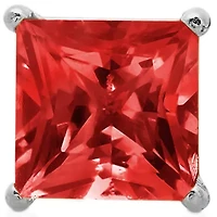 10k White Gold Garnet Stud Earrings