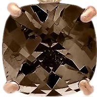 10k Rose Gold Smokey Quartz Earrings