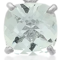 10k White Gold Aquamarine Earrings