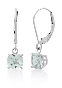 10k White Gold Aquamarine Earrings