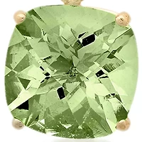 10k Yellow Gold Green Amethyst Earrings