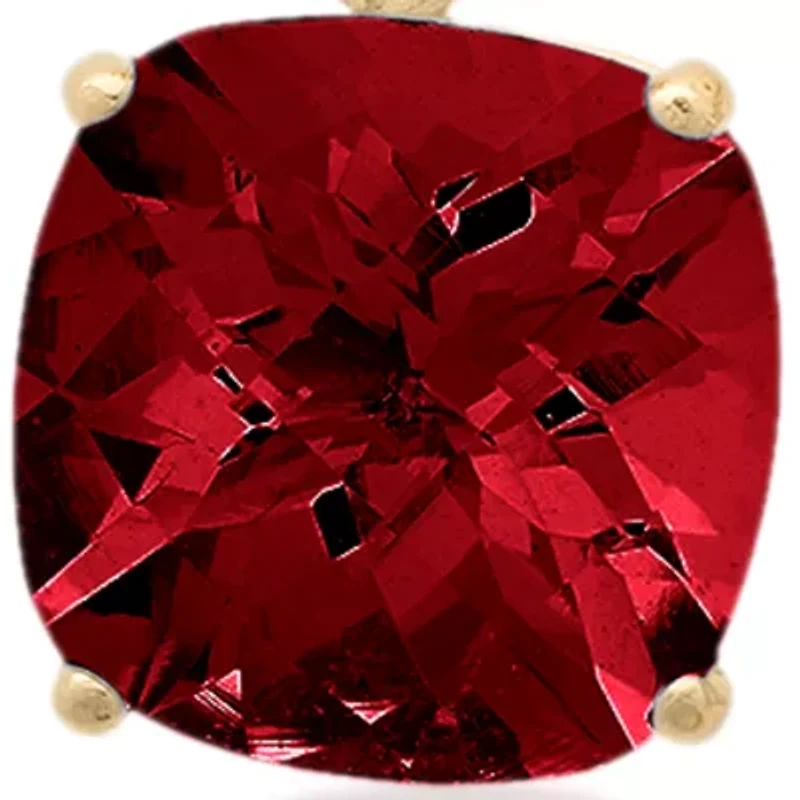 10k Yellow Gold Garnet Earrings