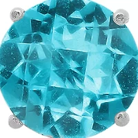 10k White Gold Blue Topaz Stud Earrings