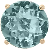10k Yellow Gold Aquamarine Stud Earrings