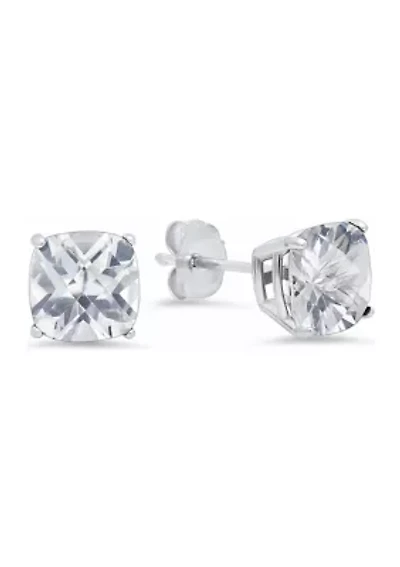 5 ct. t.w. Lab Created White Sapphire Cushion-Cut Stud Earrings in Sterling Silver 