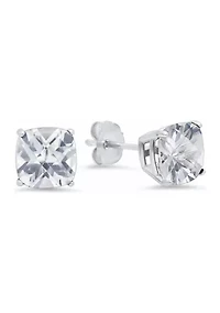 5 ct. t.w. Lab Created White Sapphire Cushion-Cut Stud Earrings in Sterling Silver 