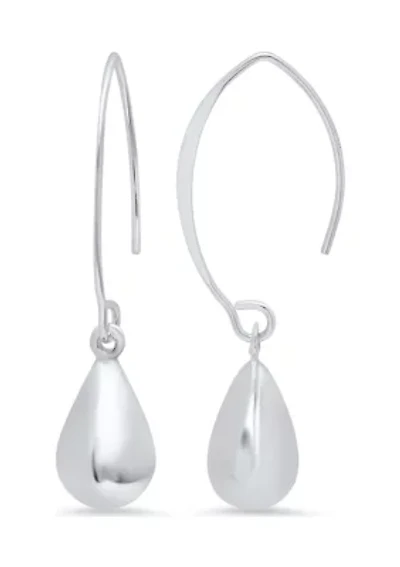 Sterling Silver Tear Drop Wire Dangle Earrings