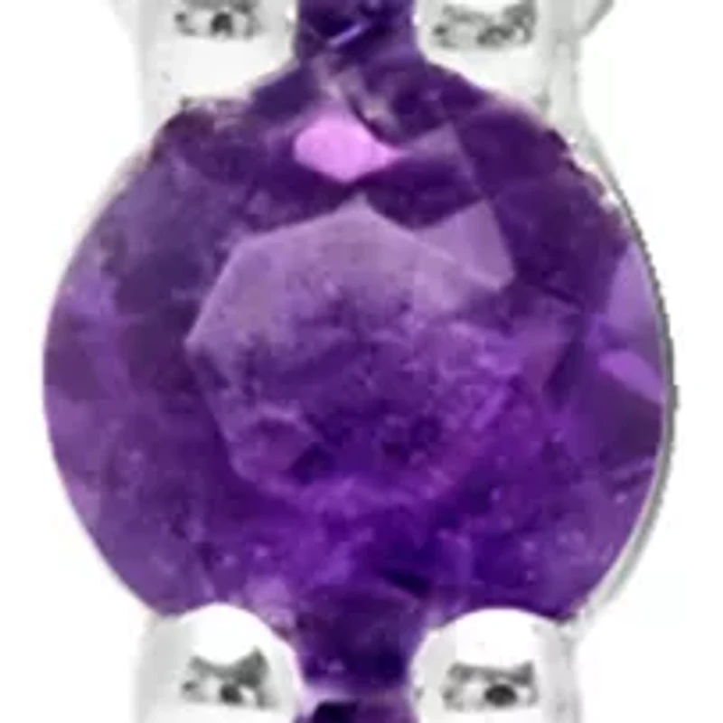 3 ct. t.w. Amethyst Hoop Earrings in Sterling Silver 