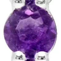 3 ct. t.w. Amethyst Hoop Earrings in Sterling Silver 