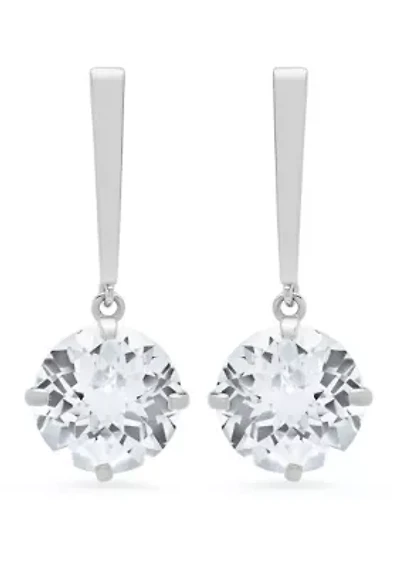 4 ct. t.w. White Topaz Drop Earrings