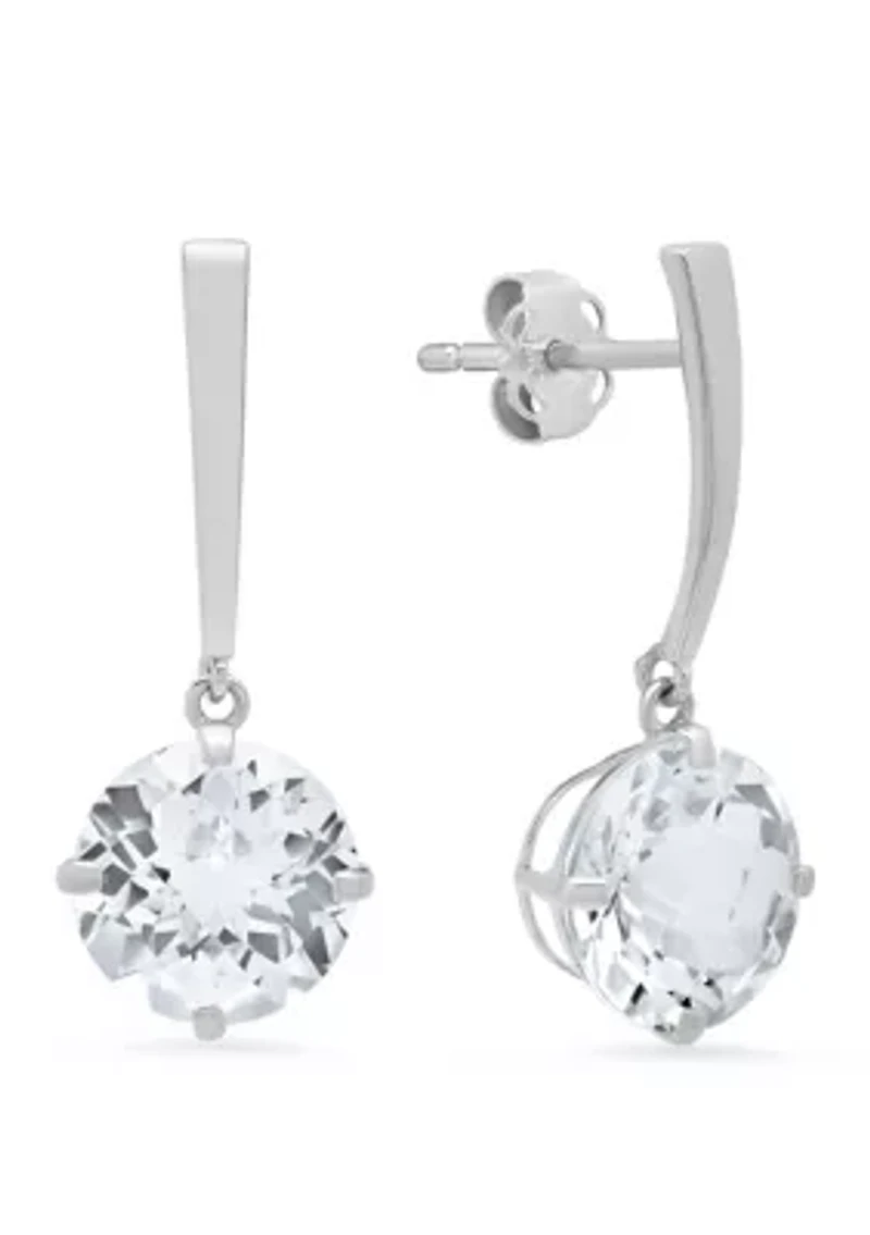4 ct. t.w. White Topaz Drop Earrings