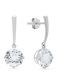 4 ct. t.w. White Topaz Drop Earrings