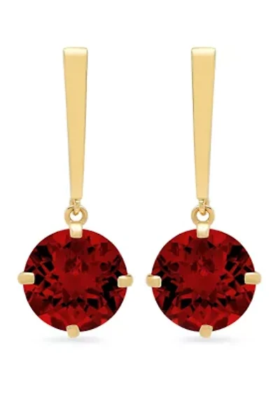 Garnet Drop Earrings