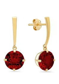 Garnet Drop Earrings