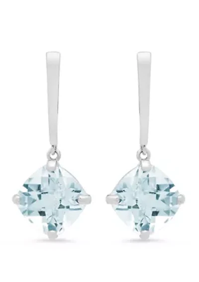 ct. t.w. Aquamarine Drop Earrings
