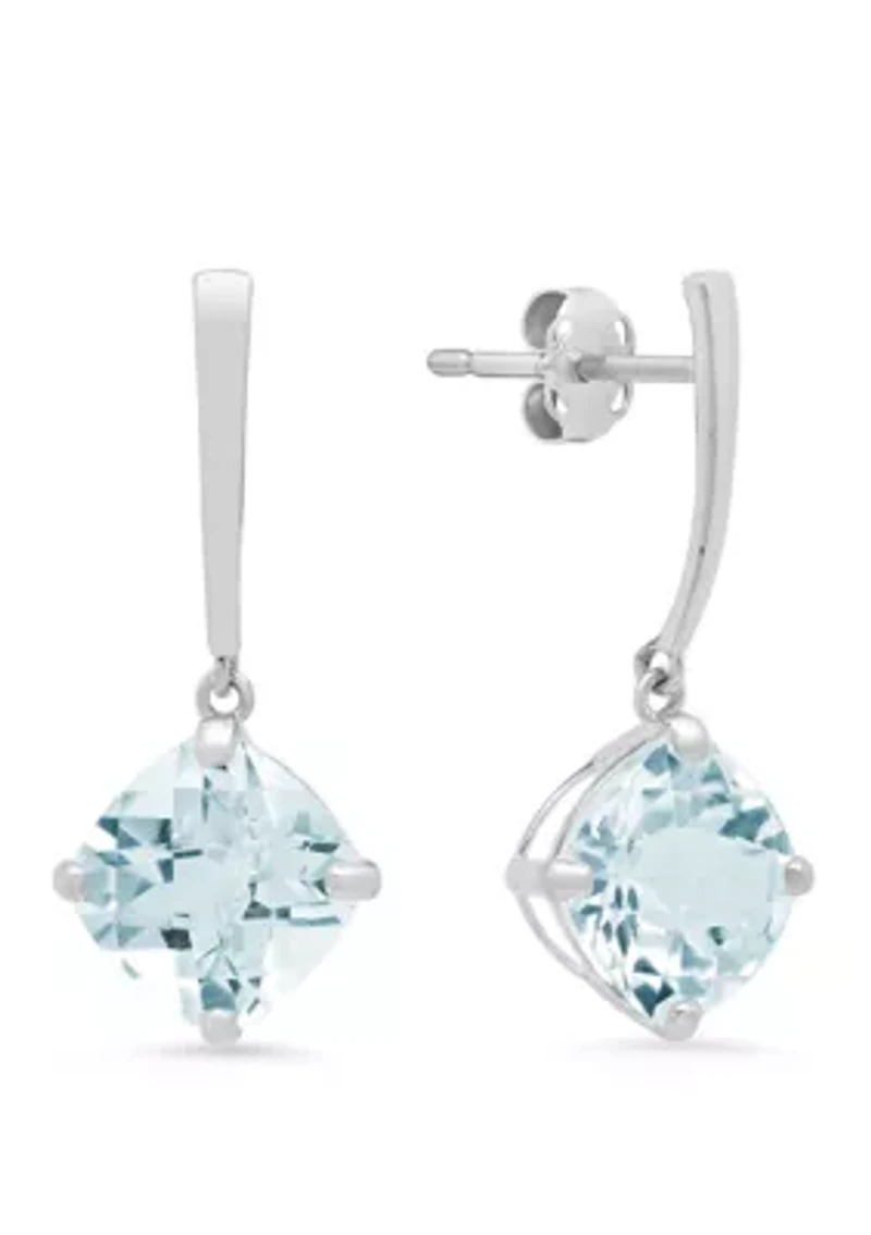 ct. t.w. Aquamarine Drop Earrings