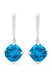 4.2 ct. t.w. Swiss Blue Topaz Drop Earrings