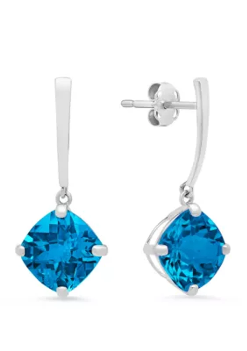 4.2 ct. t.w. Swiss Blue Topaz Drop Earrings