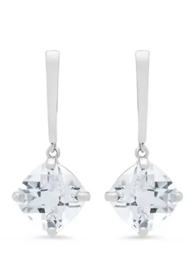 ct. t.w. White Topaz Drop Earrings