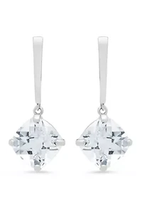 ct. t.w. White Topaz Drop Earrings
