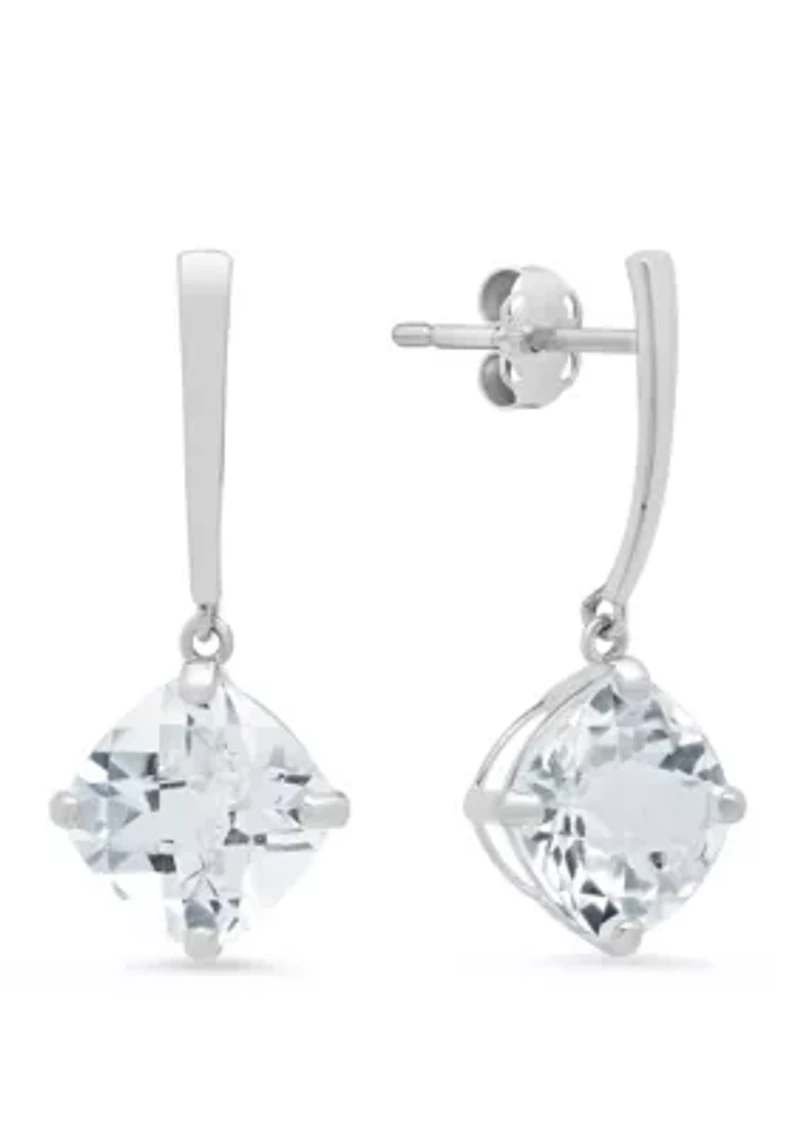 ct. t.w. White Topaz Drop Earrings