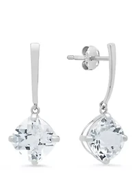 ct. t.w. White Topaz Drop Earrings